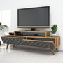 Hanah Home City Soporte TV Nogal y Calcedonia 140x48.8x41.8 cm